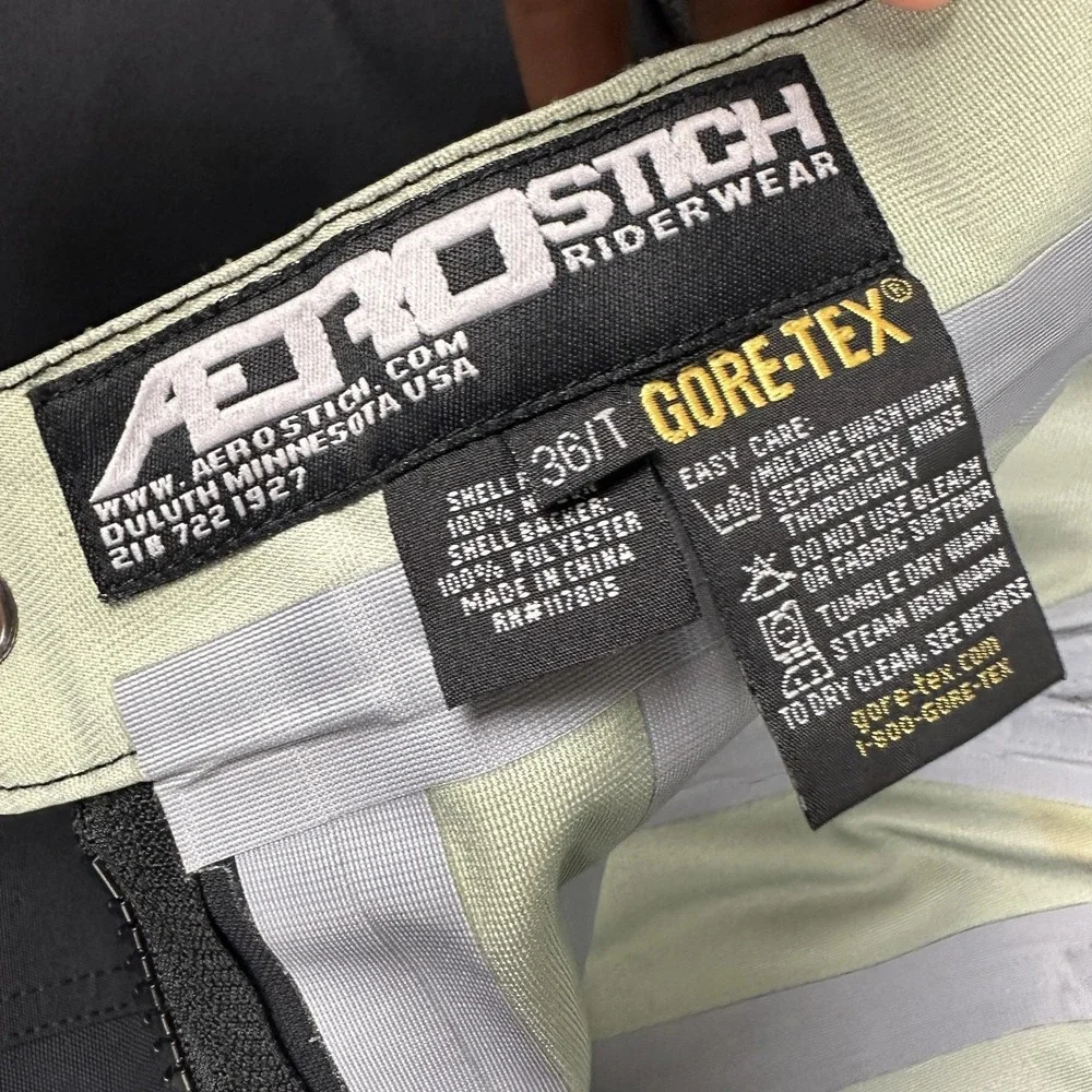 Aerostich AD-1 Pants Mens 36x34 Black Gore-Tex Motorcycle Cargo Waterproof Biker - Picture 4 of 14